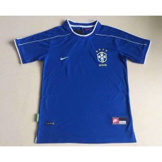 Brazil 1998 World Cup Away Blue Soccer Jersey